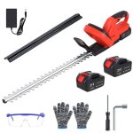 Taille - haies sans fil - 2 batteries 21v - taille haie electrique 48cm 2 poign�es et garde robuste et ...