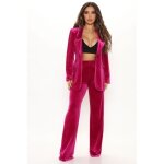 Tailleur en velours femme 2 pieces - vin rouge - costume bureau un bouton à manches longues Tailleur en velours femme 2 pieces - vin rouge - costume bureau un bouton à manches longues
