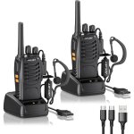 Talkie - walkie 88e - version mise � niveau du bf - 888s - 16 canaux - 5w - antenne fixe - port�e jusqu� ...
