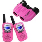 Talkie walkie enfant retevis rt388 pmr446 avec jumelles 8x21 pour observation oiseaux et aventures extrieures ...