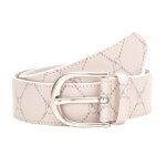 Tamaris ceinture beige en cuir pour femme - logo belt ecru 131486 Tamaris ceinture beige en cuir pour femme - logo belt ecru 131486