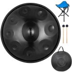 Tambour à main - vevor - 22 - 56cm - d mineur 9 notes - instrument à percussion - acier à lazote - marron ... Tambour à main - vevor - 22 - 56cm - d mineur 9 notes - instrument à percussion - acier à lazote - marron ...
