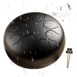 Tambour de pluie pour lextrieur 6 pouces tambour  langue en acier  8 notes dcoration de jardin noir ...
