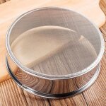 Tamis en acier inoxydable  mailles fines rond pour la farine passoire  farine pour la cuisson de gteaux ...