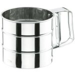 Tamis  farine - lacor - 50 cl - inox - poigne avec mcanisme - vite les grumeaux