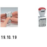 Tampon dateur - trodat - 1004 - empreinte 3x12mm - mois en chiffres - hauteur des caract�res 3mm