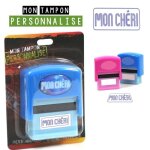 Tampon encreur personnalis� - mon ch�ri - 65 cm - empreinte 4x16 cm - encreur 42x2 cm