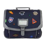 Cartable - tanns - elliott - 38cm - bleu marine - enfant - primaire