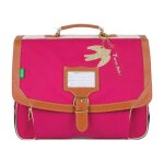Cartable - tanns - paloma - 38cm - framboise - enfant fille - bouteilles recycles