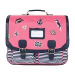 Cartable - tanns - enora - 41cm - corail - fille - bouteilles recycles