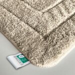 Tapis de bain atlantis rectangulaire dos antidrapant beige 40 x 60 cm