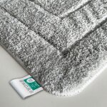 Tapis de bain atlantis rectangulaire dos antidrapant gris argent 40 x 60 cm