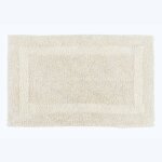Tapis de bain en coton - homescapes - 50 x 80 cm - r�versible tuft� / boucl� - cr�me