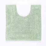 Tapis de bain en coton - homescapes - vert sauge - 50 x 55 cm - rectangulaire - uni