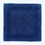 Tapis de bain - homescapes - 50 x 50 cm - bleu marine - r�versible - doux et moelleux