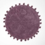 Tapis de bain - homescapes - rond - 60 cm - coton - motif floral tuft�