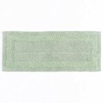 Tapis de bain long en coton 40 x 100 cm - vert sauge