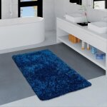 Tapis de bain moderne salle de bain tapis shaggy doux dif. coloris / tailles [60x100 cm bleu]