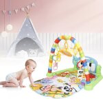 Tapis b�b� ludique et d�veil - ohmg - vert - avec arche jouet et effets sonores
