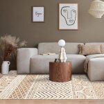 Tapis berb�re 160x230 tiss� motif ethnic lyn1 orienvag cr�me