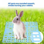 Tapis de cage � lapin - omabeta - durable - plastique - antid�rapant - bleu