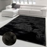 Tapis classique pour salle  manger et salon ? lavable oeko - tex ? noir gre - 140 x 200 cm