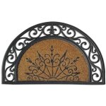 Tapis en coco coral demi - lune - 45x75 cm