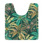 Tapis contour wc absorbant souple 45x50 cm ? vert tendance r�ve dailleurs