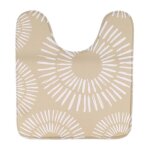 Tapis contour wc microfibre imprime 45x50 cm - ethnic spirals - tendance