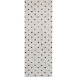 Tapis de couloir shaggy style berbères - motifs point - crème et marron - 67x180cm Tapis de couloir shaggy style berbères - motifs point - crème et marron - 67x180cm