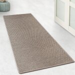 Tapis de couloir sur mesure kalkutta surface boucl�e taupe 200 x 50 cm