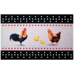 Tapis de cuisine - idmat - antid�rapant - 50x80cm - poules