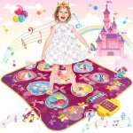 Tapis de danse interactif enfants pour fille 3 - 12 ans 9 flches de lumire led musique pad de danse cadeaux ...