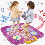 Tapis de danse musical led - kakoo - violet - 3 � 8 ans - 5 modes de jeu