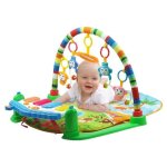 Tapis dveil musical et lumineux pour bb - ohmg - hsturyz - vert - evolutif - avec arche jouet