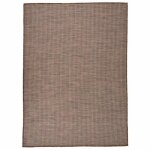 Tapis dext�rieur - vidaxl - 200x280 cm - marron - r�sistant aux uv - tissage plat