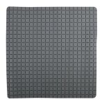 Tapis fond de douche antidrapant caoutchouc quadro 54x54cm gris msv