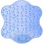 Tapis de douche massant - herdegen - 40x40x2 cm - plastique - bleu - carr�