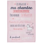 Tapis enfant 60x90 cm kehl rose imprimé mes règles Tapis enfant 60x90 cm kehl rose imprimé mes règles
