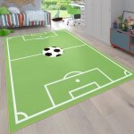 Tapis pour enfants tapis de jeux chambre denfant avec motif football vert [120x160 cm]