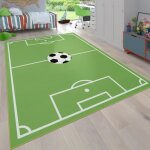 Tapis pour enfants tapis de jeux chambre denfant avec motif football vert [140x200 cm]