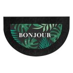 Tapis dentrée demi - lune vesta 45x75cm noir & vert Tapis dentrée demi - lune vesta 45x75cm noir & vert
