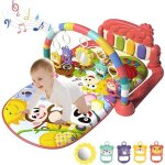 Tapis dveil bb musical - pimpimsky - piano de fitness - rouge - avec arche jouet