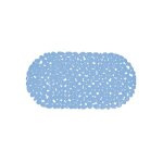 Tapis fond de baignoire pvc galets 39x99cm bleu ciel msv