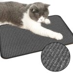 Tapis griffoir pour chat canap� - leoclotho - gris - petit - griffoir mural - carr� - int�rieur