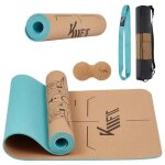 Km - fit tpe yoga mat tapis de gymnastique avec sangle de transport tapis de yoga rembourr tapis de ...