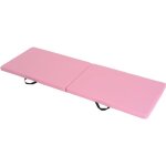 Homcom - tapis de gymnastique - simili cuir - 180x60x5cm - rose