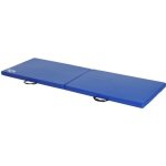 Homcom - tapis de gymnastique - simili cuir - 180x60x5cm - bleu