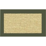 Tapis - id mat - 40x70 cm - coco blanchi - bord kaki - int�rieur / ext�rieur abrit�