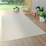 Tapis int�rieur & ext�rieur tissage � plat aspect sisal look naturel uni blanc [80x150 cm]